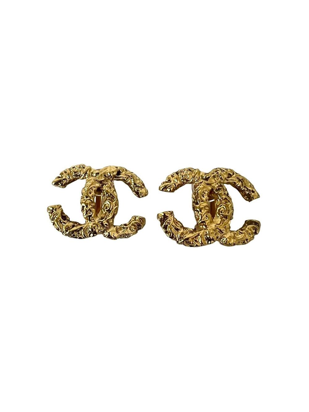 Chanel Cc Logo Clip-On Earrings Metal #371530C12B